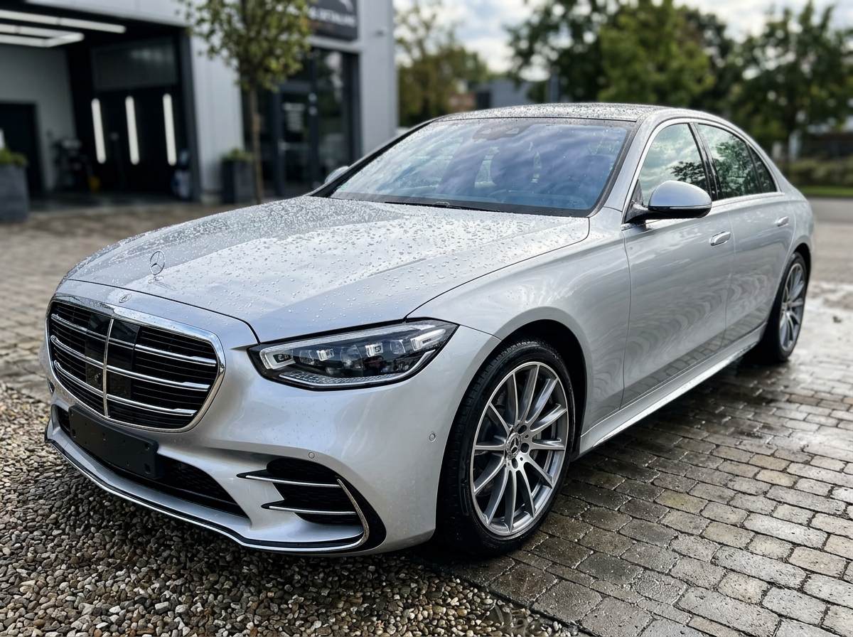 Clean Silver Luxury Sedan